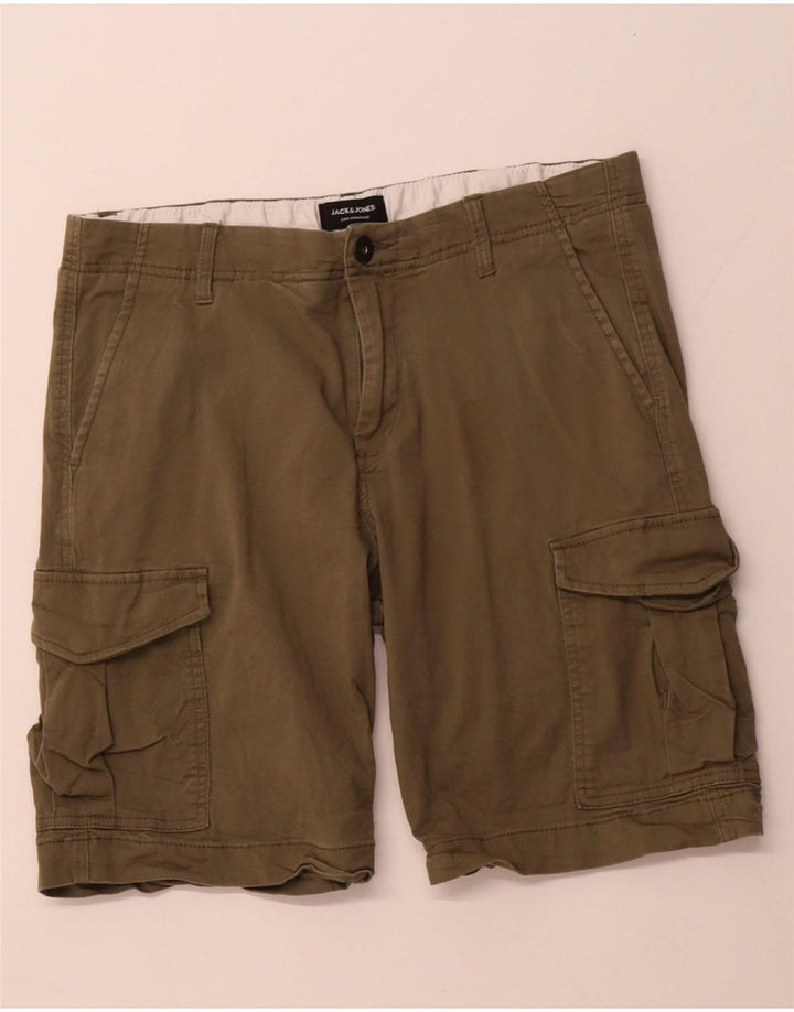 JACK & JONES Short Cargo W32 Homme Kaki Moyen Coton