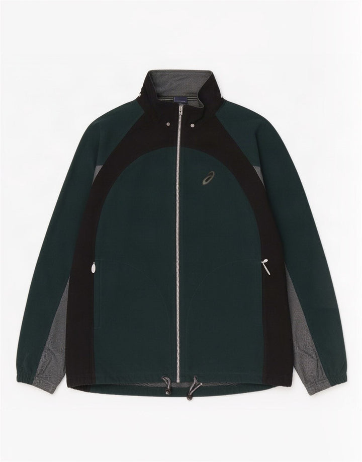 Asics Veste de survêtement pour homme 2XL Vert Colourblock