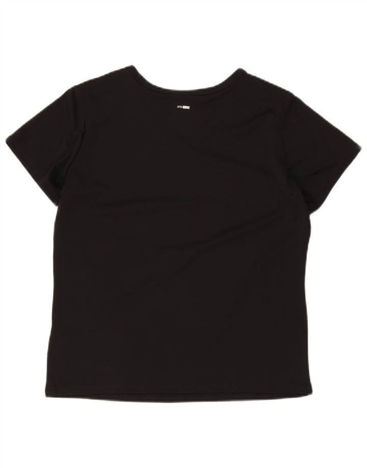 Adidas T-Shirt Femme Top UK 14 Moyen Noir Polyester