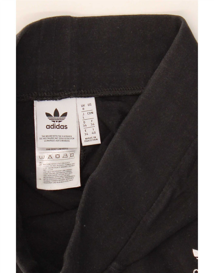 Adidas Leggings Femme UK 8 Petit Coton Noir