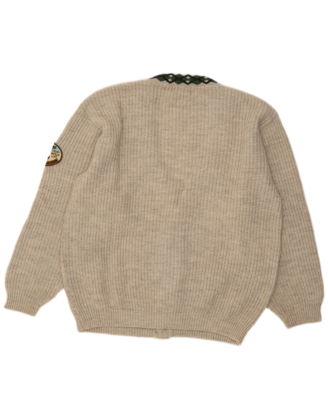 Invicta Cardigan coupe ample pour homme en laine gris moyen