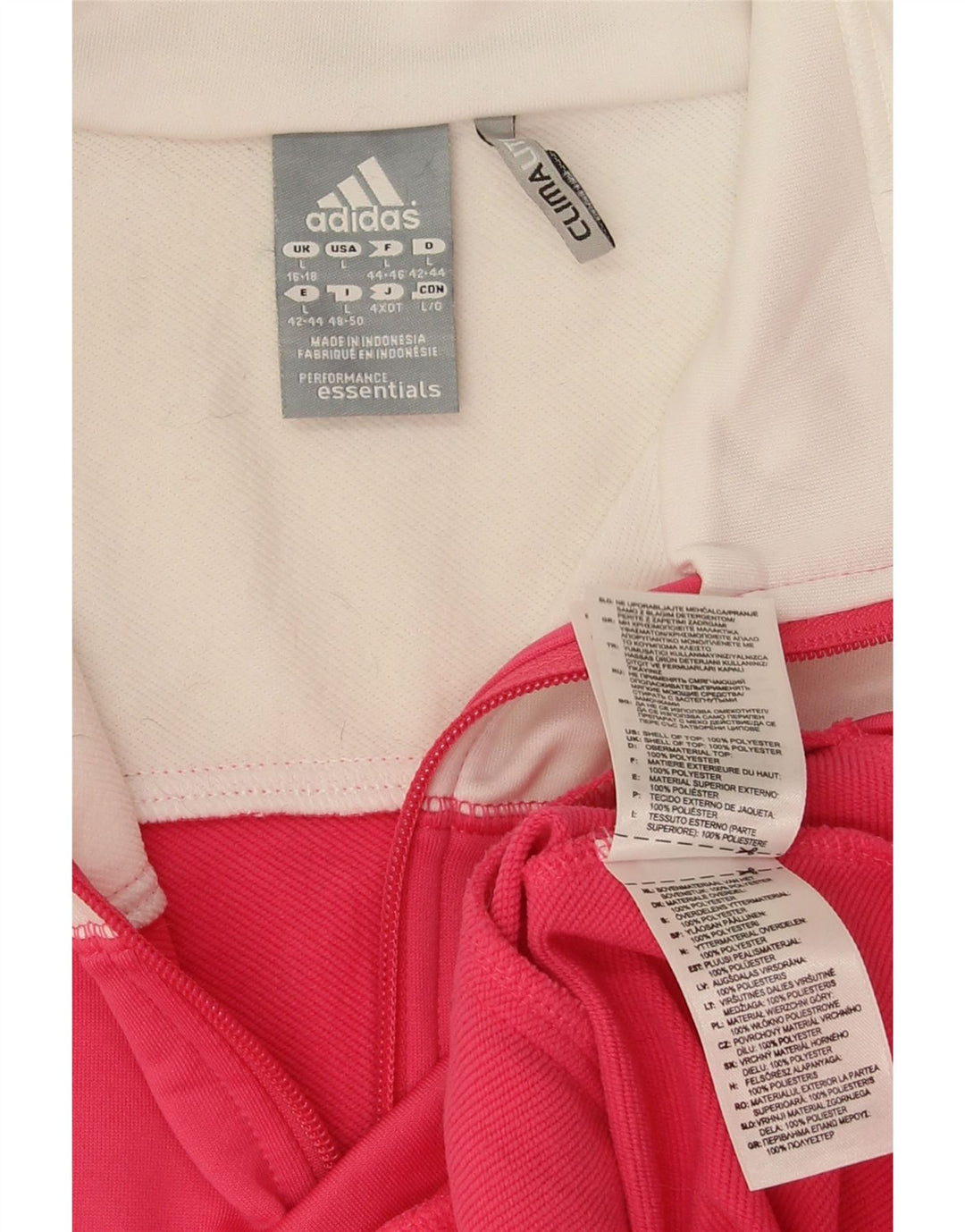 Adidas Veste de survêtement pour femme UK 16/18 Large Rose Colourblock