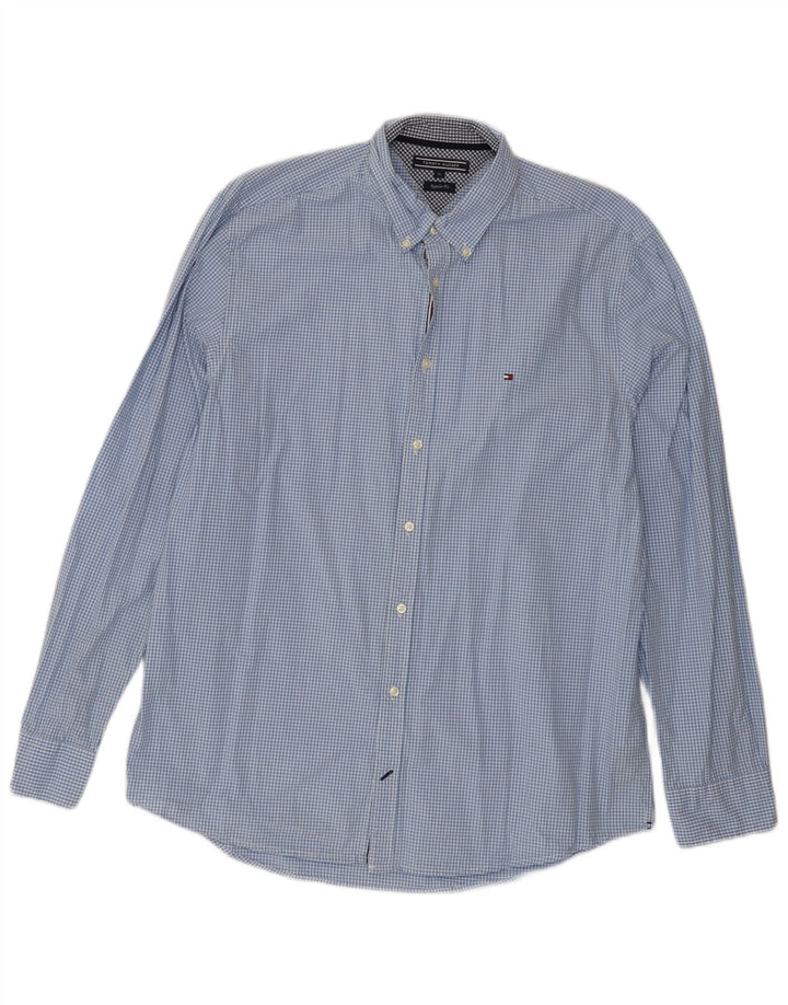 Tommy Hilfiger Chemise Regular Fit XL en coton vichy bleu pour homme