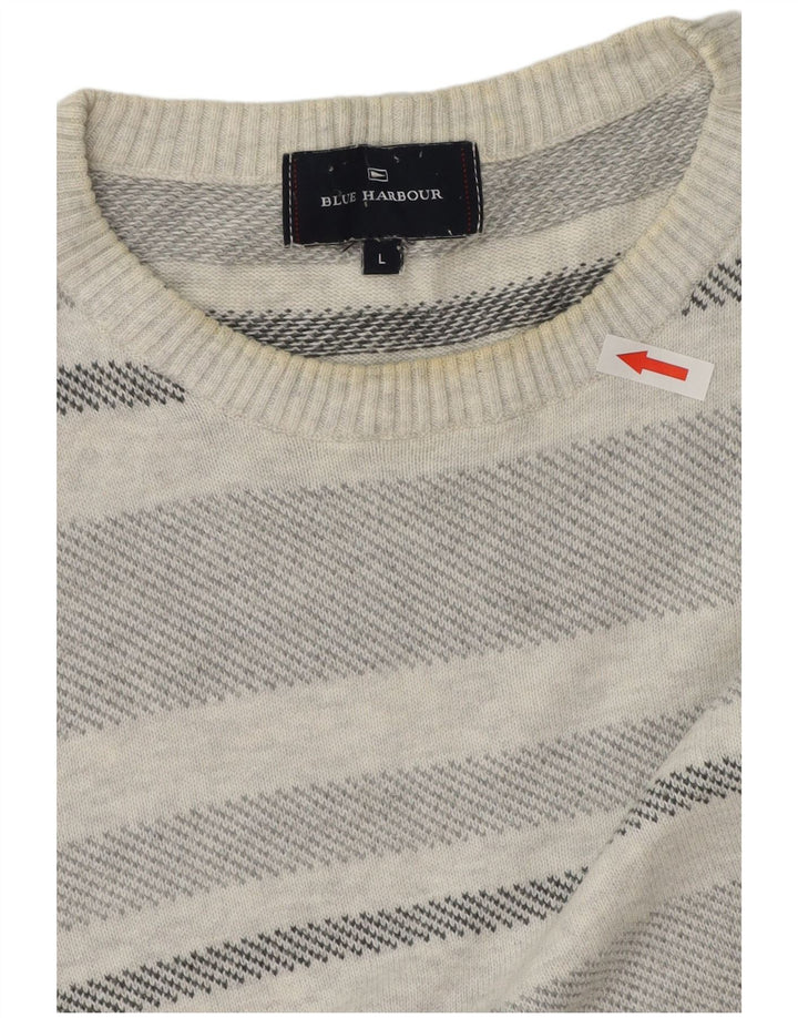 Marks & Spencer Pull à col rond bleu Harbour pour homme, grand gris