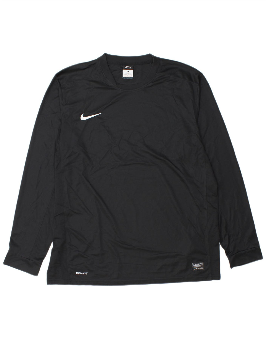 Nike Haut Dri Fit à manches longues pour homme XL Noir Polyester