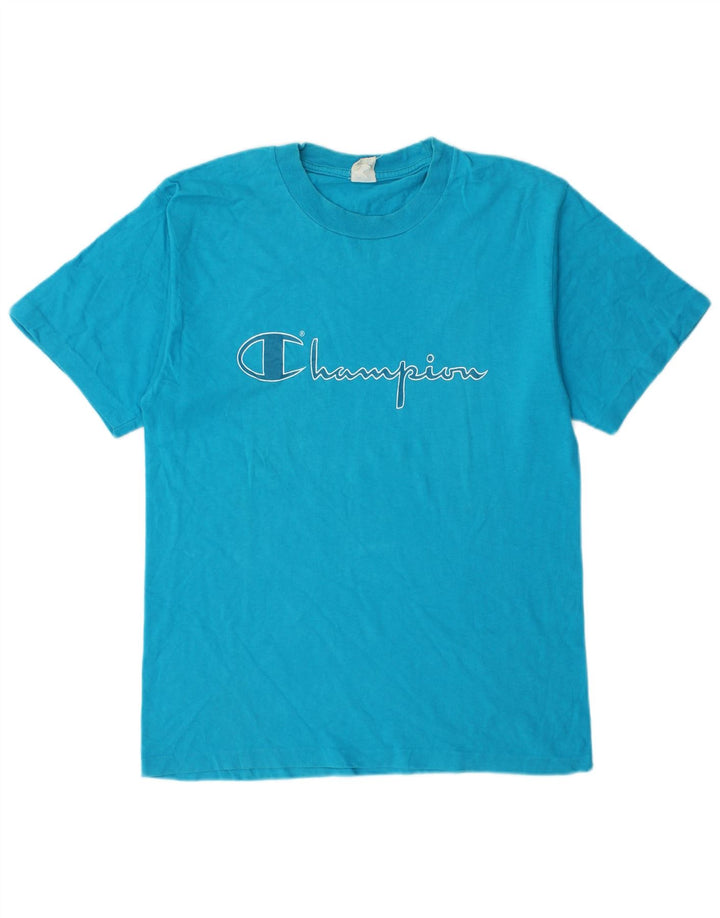 Champion T-Shirt Graphique Homme Bleu Moyen Coton