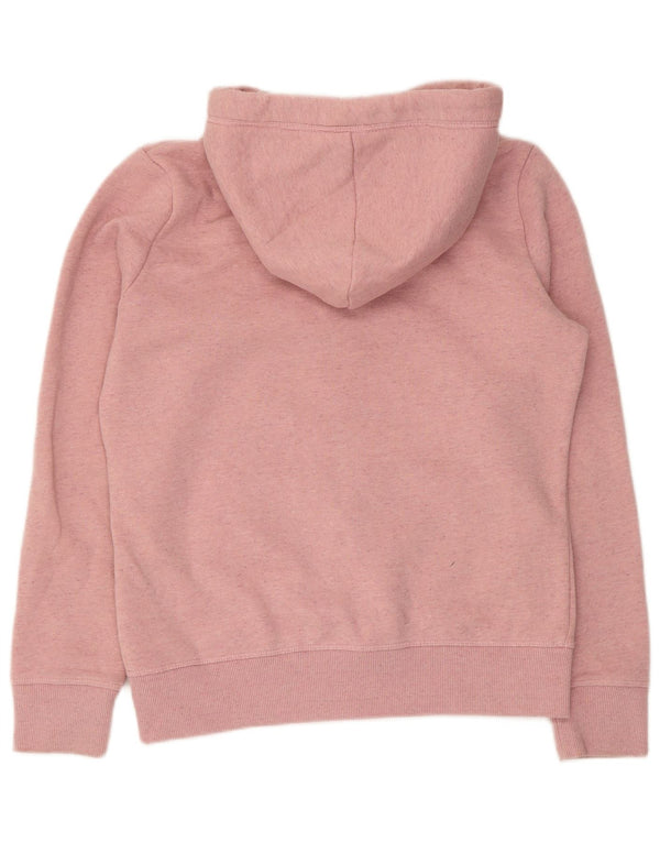 Superdry Pull à capuche zippé pour femme UK 12 Coton rose moyen