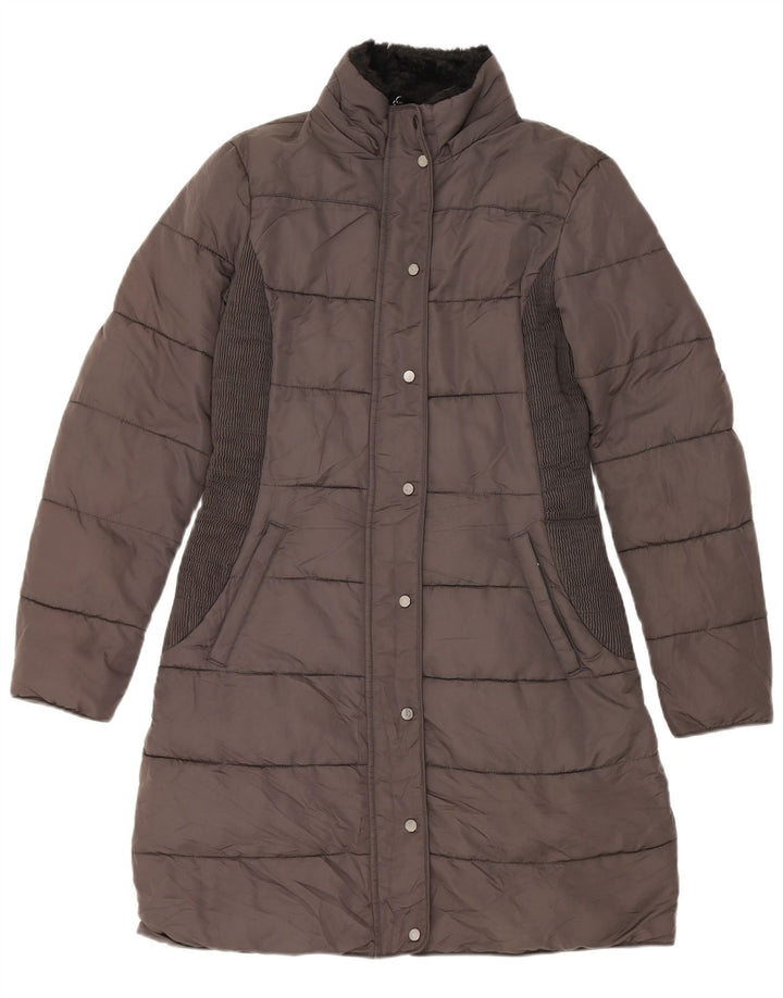 Hobbs Manteau rembourré pour femme UK 10 Small Gris Polyester