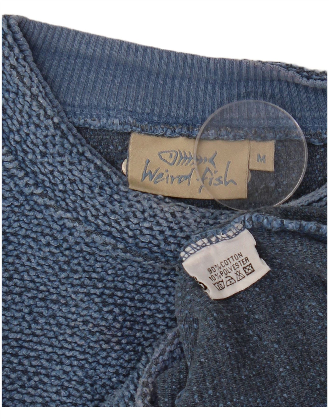 WEIRD FISH Sweat-shirt pour femme UK 14 Bleu moyen Coton