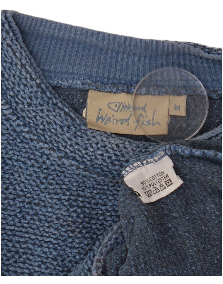 WEIRD FISH Sweat-shirt pour femme UK 14 Bleu moyen Coton