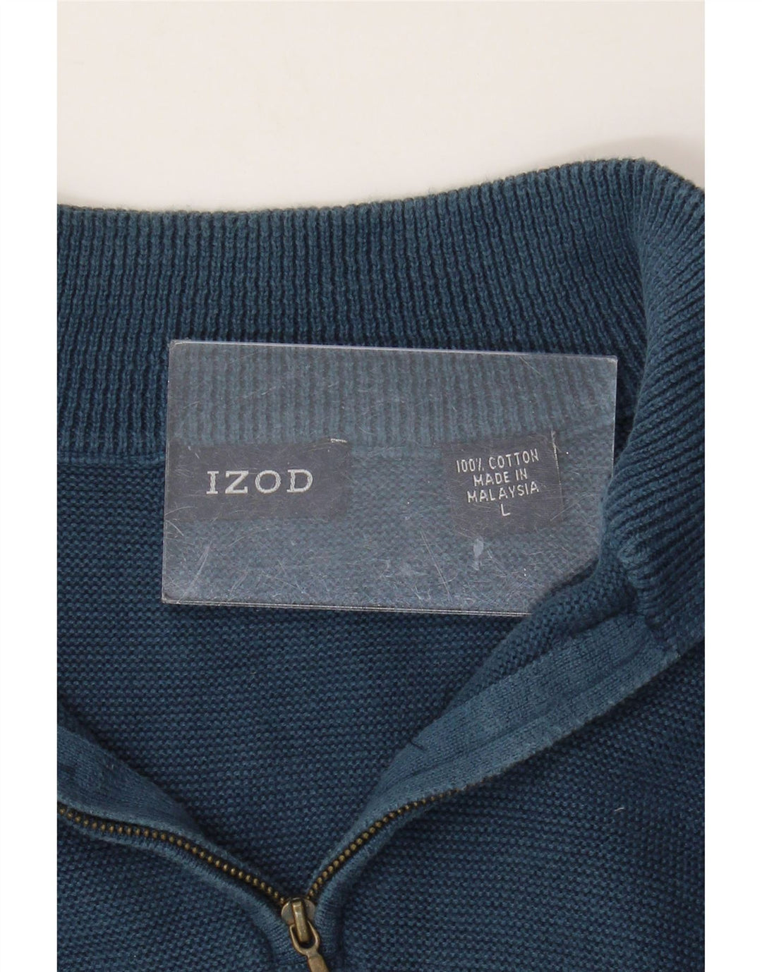 Izod Pull col zippé pour homme en coton bleu Taille L