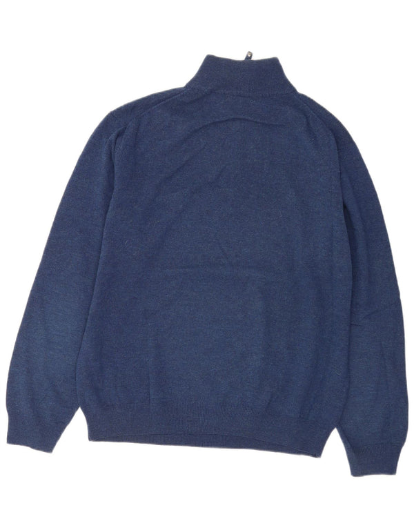 Gant Pull col zippé homme XL bleu marine laine d'agneau