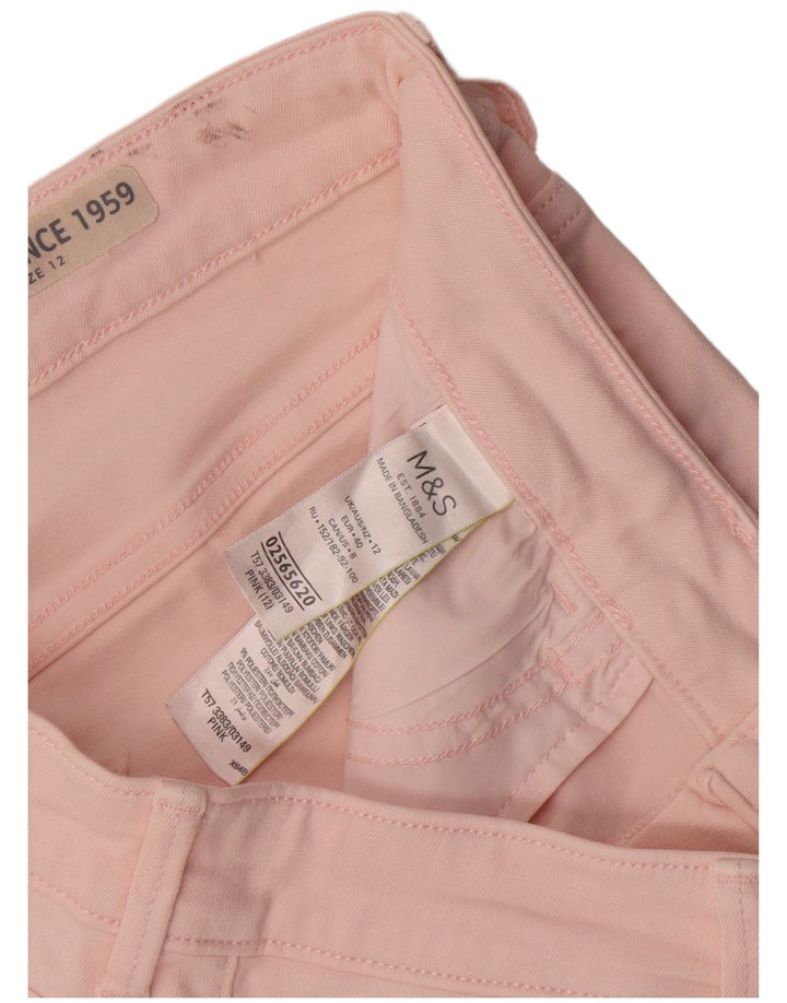 Marks & Spencer Short en jean pour femme UK 12 Medium W30 Coton rose
