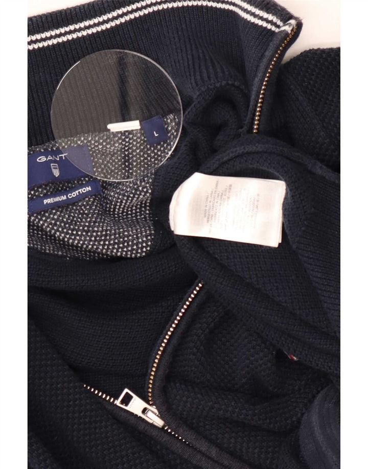 Gant Cardigan Homme Pull Large Bleu Marine Coton