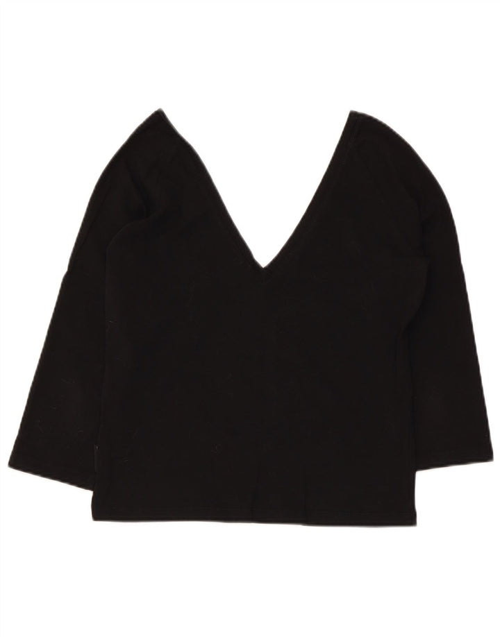 Max & Co. Chemisier court à manches 3/4 pour femme UK 14 Large Noir