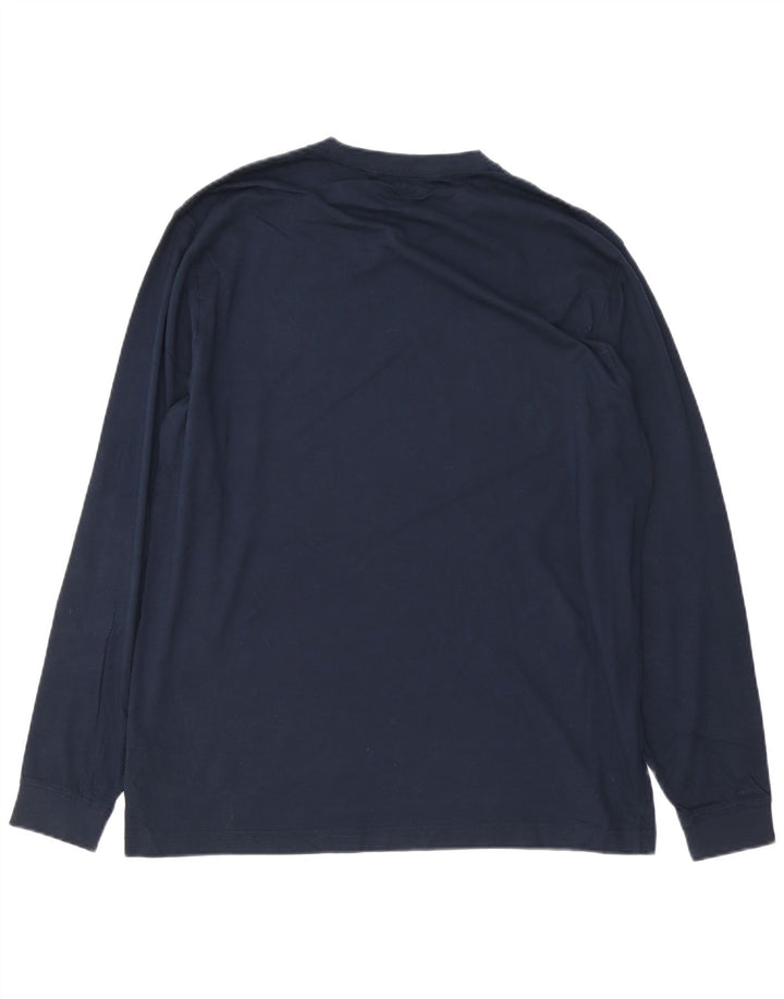 L.L.BEAN Haut graphique à manches longues pour homme, coupe traditionnelle, bleu marine moyen