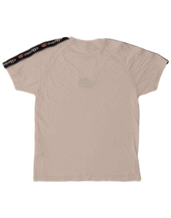 ELLESSE T-Shirt Graphique Top XS Blanc Coton Homme