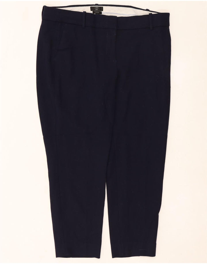 J. CREW Pantalon court Cameron pour femme US 16 2XL W38 L26 Bleu marine