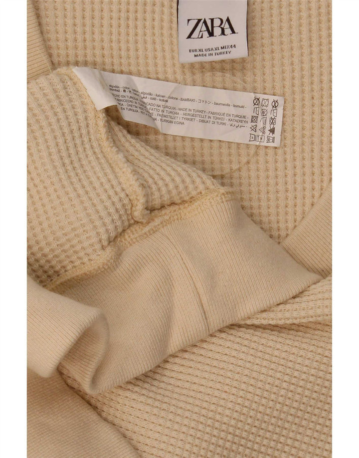 Zara Homme Gilet Débardeur XL Coton Beige