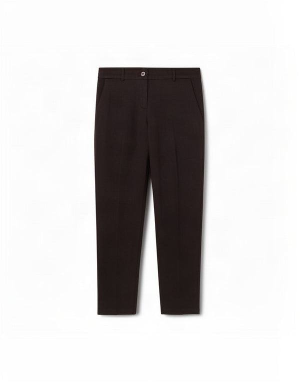 Max & Co. Pantalon décontracté slim pour femme UK 8 Small W30 L26 Laine noire