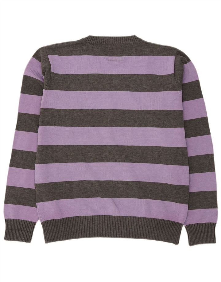 Jack & Jones Pull Col V Homme Rayé Violet Moyen