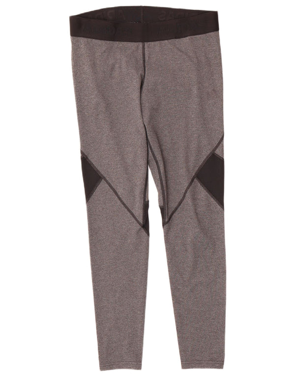 Adidas Climacool Leggings UK 16/18 Large Gris Colorblock pour Femme