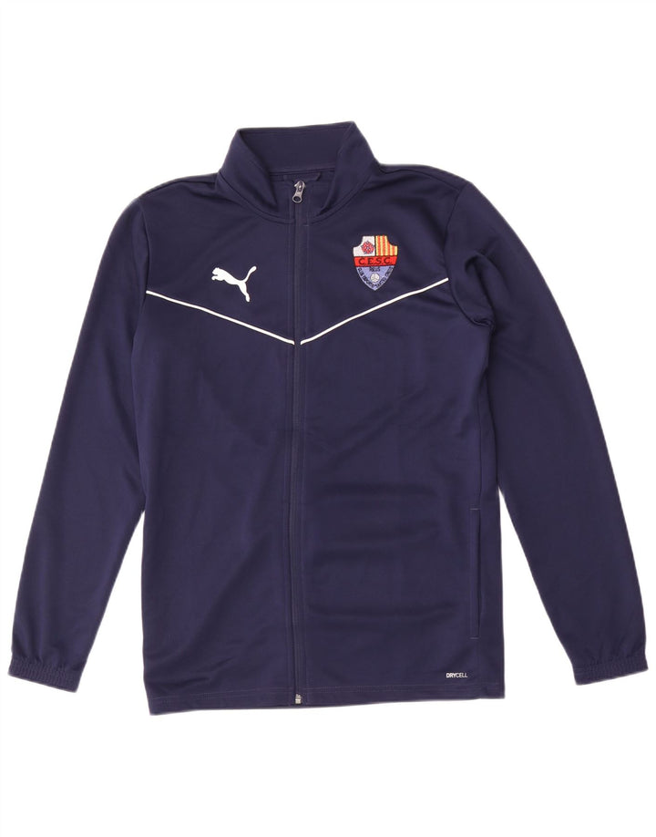 Puma Veste de survêtement graphique pour homme, petit, bleu marine, polyester