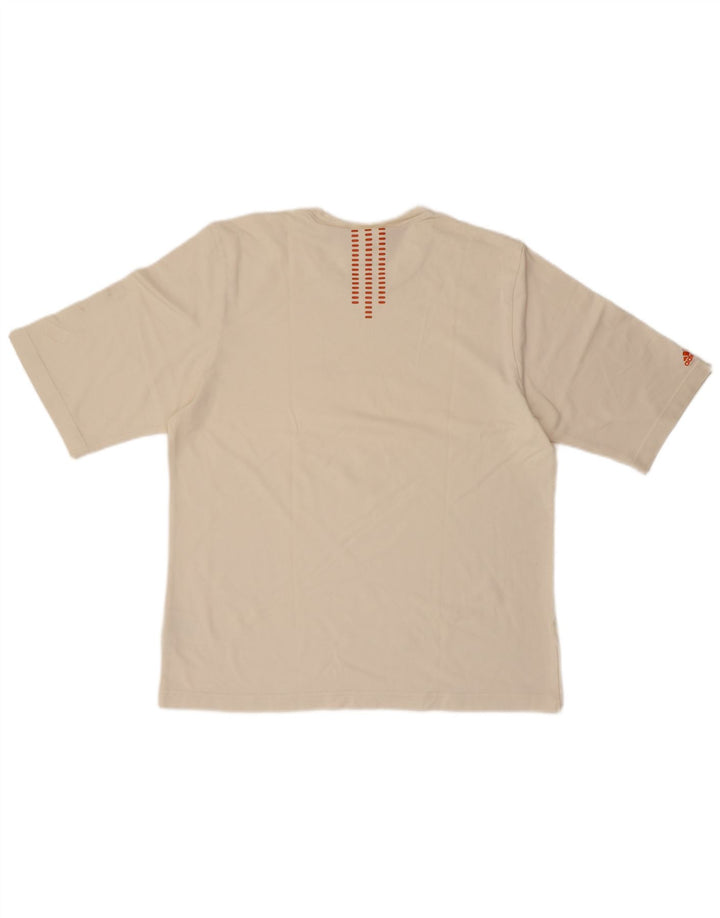 ADIDAS T-shirt graphique pour homme en coton blanc cassé