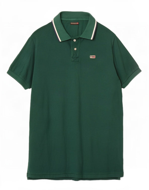 Napapijri Polo Geographic Homme XL Vert Coton
