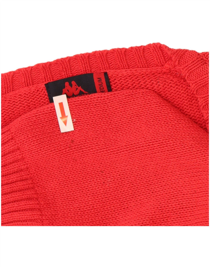 Kappa Pull Col V Homme Rouge Moyen Coton