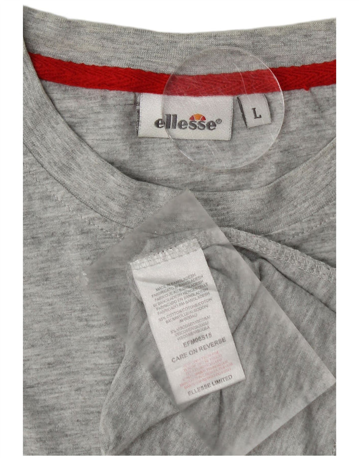Ellesse Débardeur Large Gris Moucheté Coton Homme