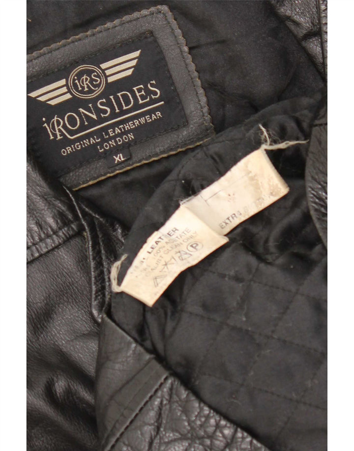 Ironsides Veste en cuir pour homme UK 42 XL Noir