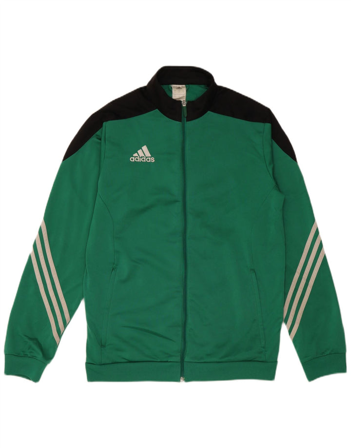 Adidas Veste de survêtement pour homme en polyester color block vert moyen