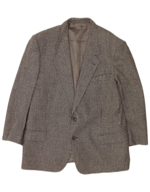 Valentino Veste Blazer 2 Boutons Homme IT 54 2XL Gris Pied-de-Poule
