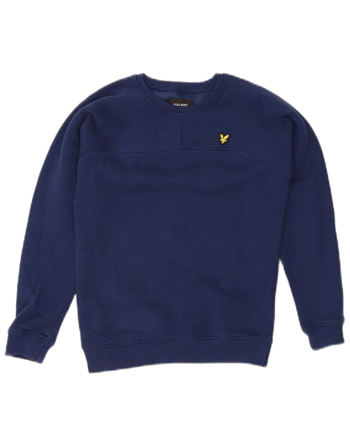 Lyle & Scott Sweat-shirt pour garçon 9-10 ans Bleu marine Coton