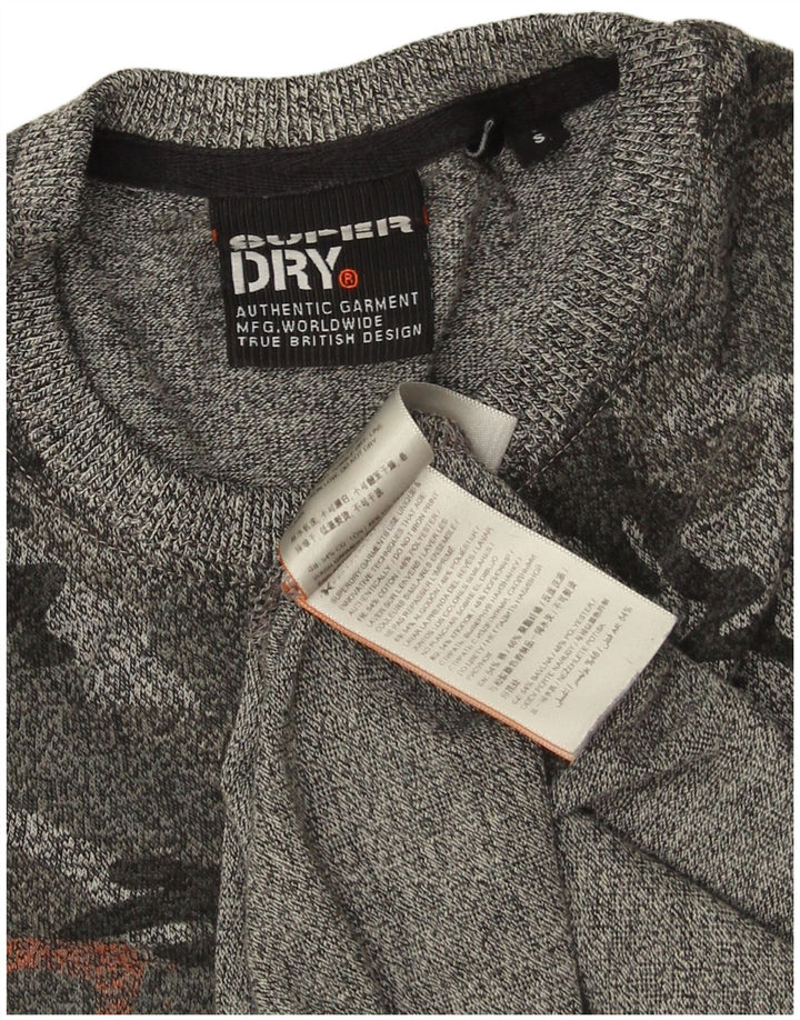 SUPERDRY T-Shirt Graphique Homme Petit Gris Camouflage Coton