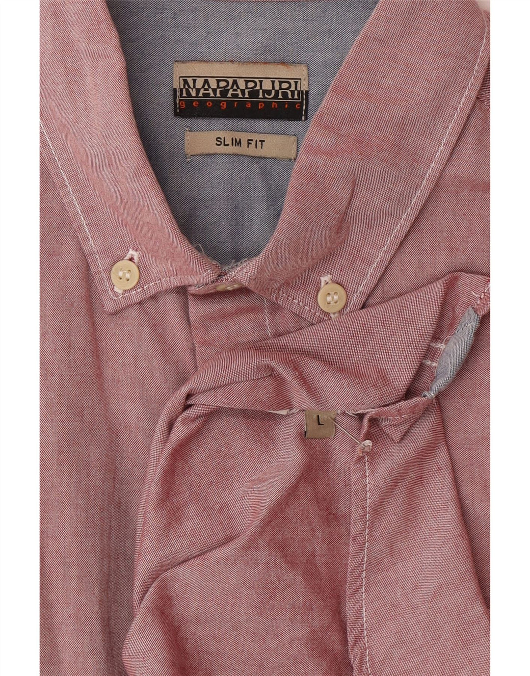 Napapijri Chemise Slim Fit Homme Rose Large