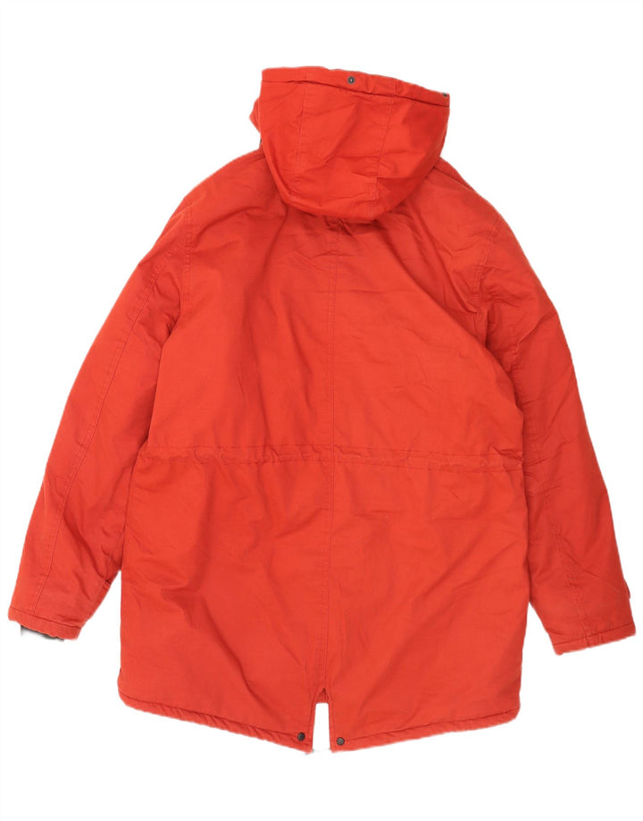 Zara Parka à capuche pour homme UK 38 en coton rouge moyen