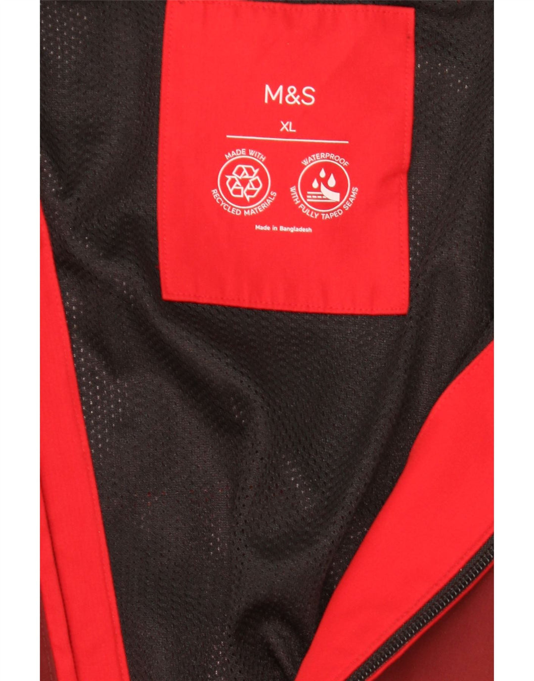 Marks & Spencer Veste de pluie à capuche pour homme UK 42 XL Rouge