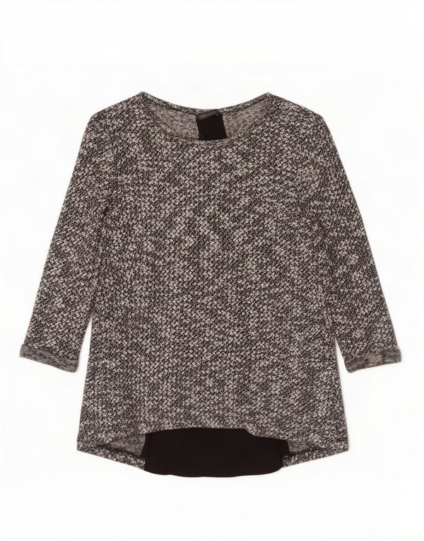 Marks & Spencer Chemisier à manches 3/4 pour femme UK 8 Small Noir moucheté