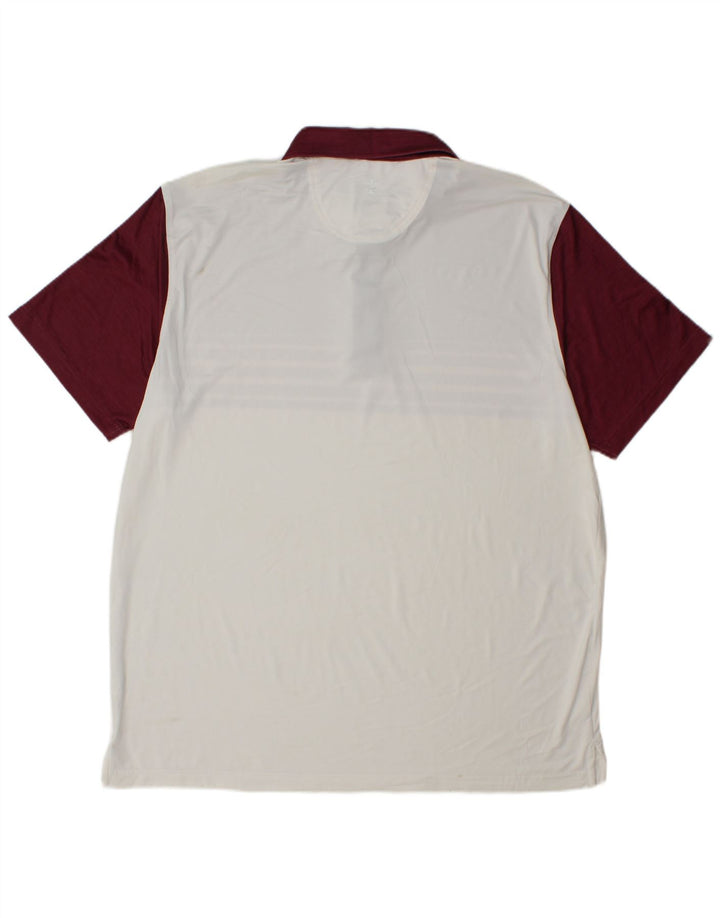 IZOD Polo Homme XL Blanc Colorblock Polyester