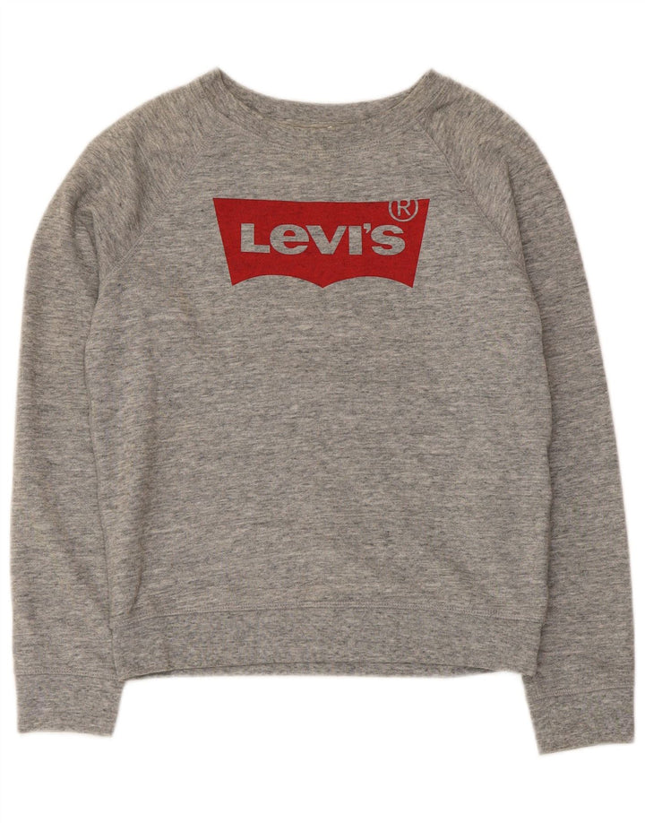 Levi's Sweat-Shirt Graphique Femme UK 6 XS Gris Moucheté