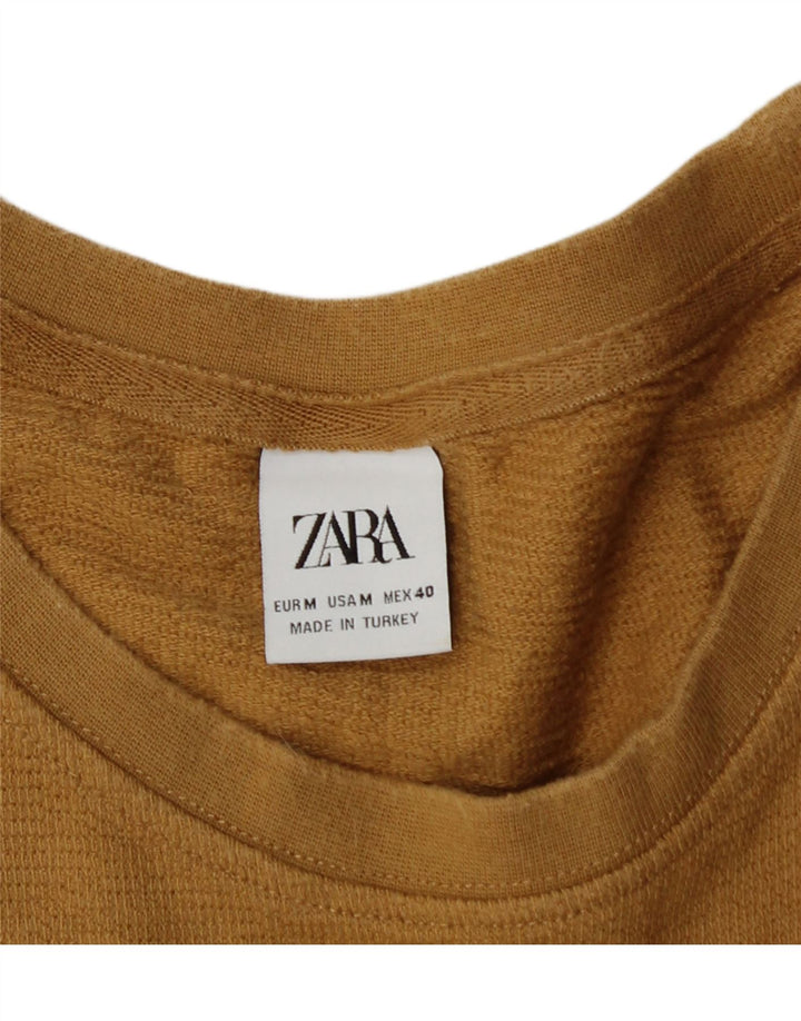 Zara T-shirt surdimensionné pour femme UK 12 Marron moyen