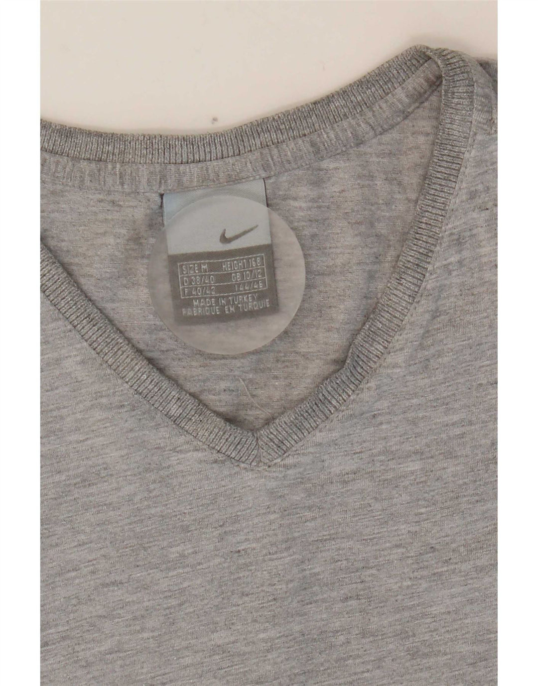 Nike T-Shirt Femme UK 10/12 Gris Moyen
