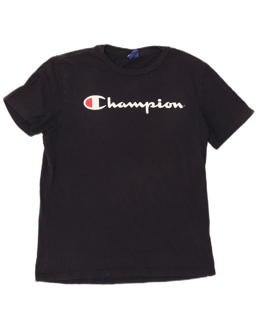 Champion T-Shirt Graphique Homme Bleu Marine Moyen Coton