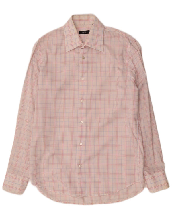 Hugo Boss Chemise Homme Taille 39 15 1/2 Coton à Carreaux Multicolore Moyen