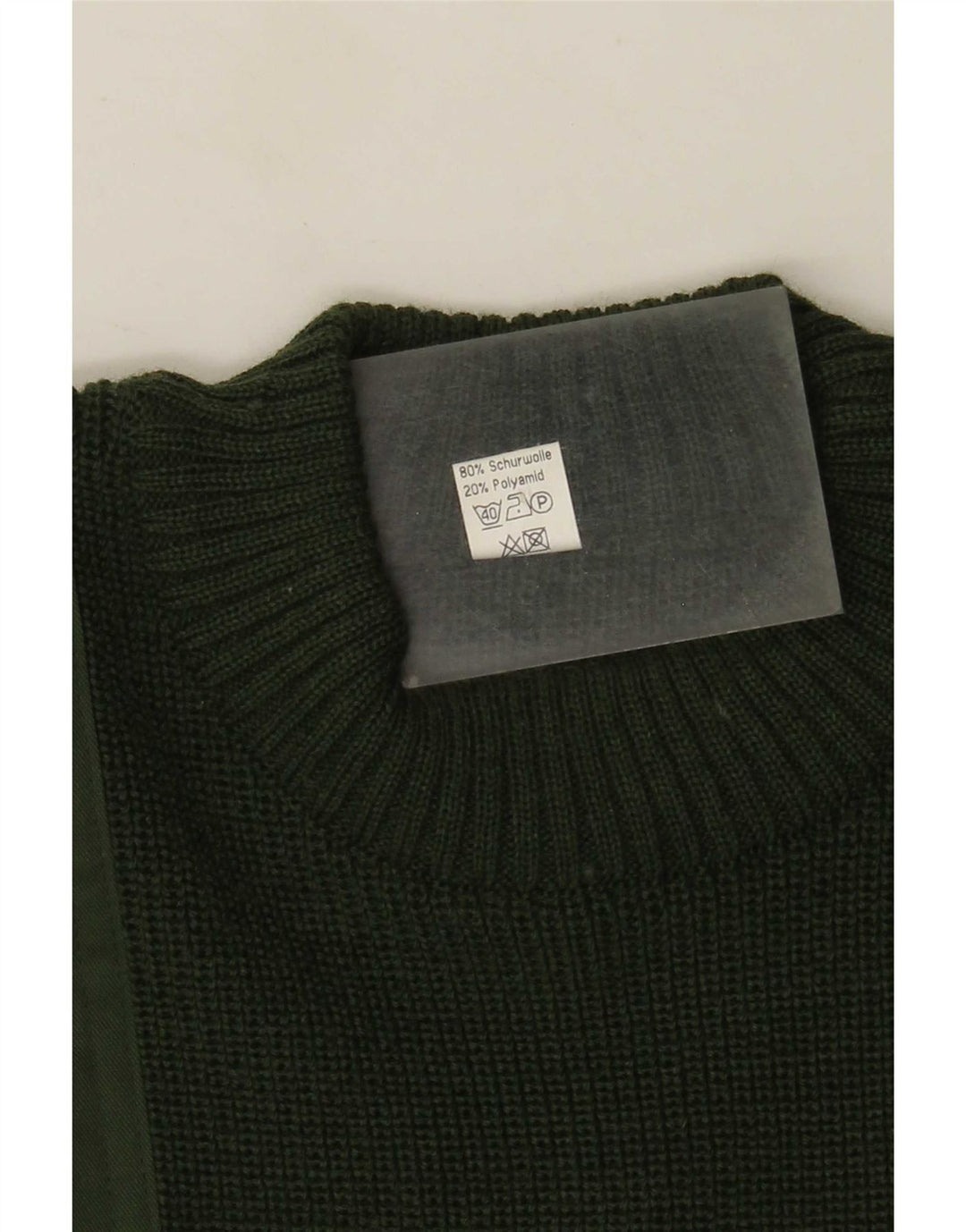 Halfen Pull à col rond pour homme IT 48 Laine colour block vert moyen