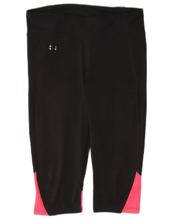 UNDER ARMOUR Legging Capri pour femme UK 44 Large Noir Colorblock