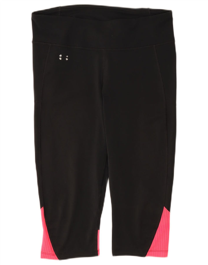 UNDER ARMOUR Legging Capri pour femme UK 44 Large Noir Colorblock