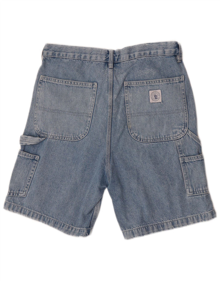Pull & Bear Short cargo en jean pour femme EU 38 Medium W30 Bleu